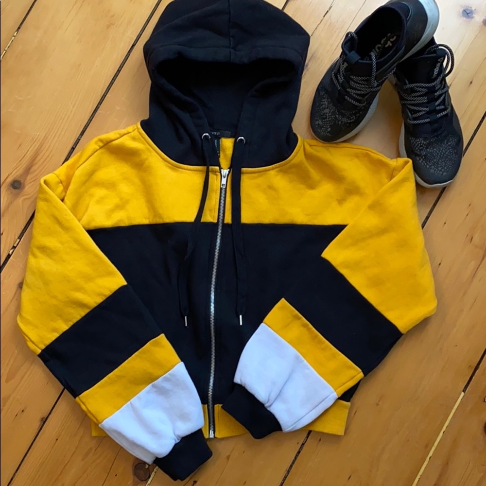 Forever 21 cropped, full zip hoodie.